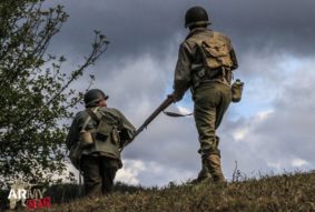 GERMOGLI PH: 18 SETTEMBRE 2017 SCARPERIA PASSO DEL GIOGO RIEVOCAZIONE STORICA SECONDA GUERRA MONDIALE LIBERAZIONE DI MONTE ALTUZZO UN TUFFO NELLA STORIA MILITARIA WWII RENACTOR SOLTATI TEDESCHI E AMERICANI