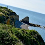 D-day La Pointe du Hoc con i suoi bunker e il cippo commemorativo