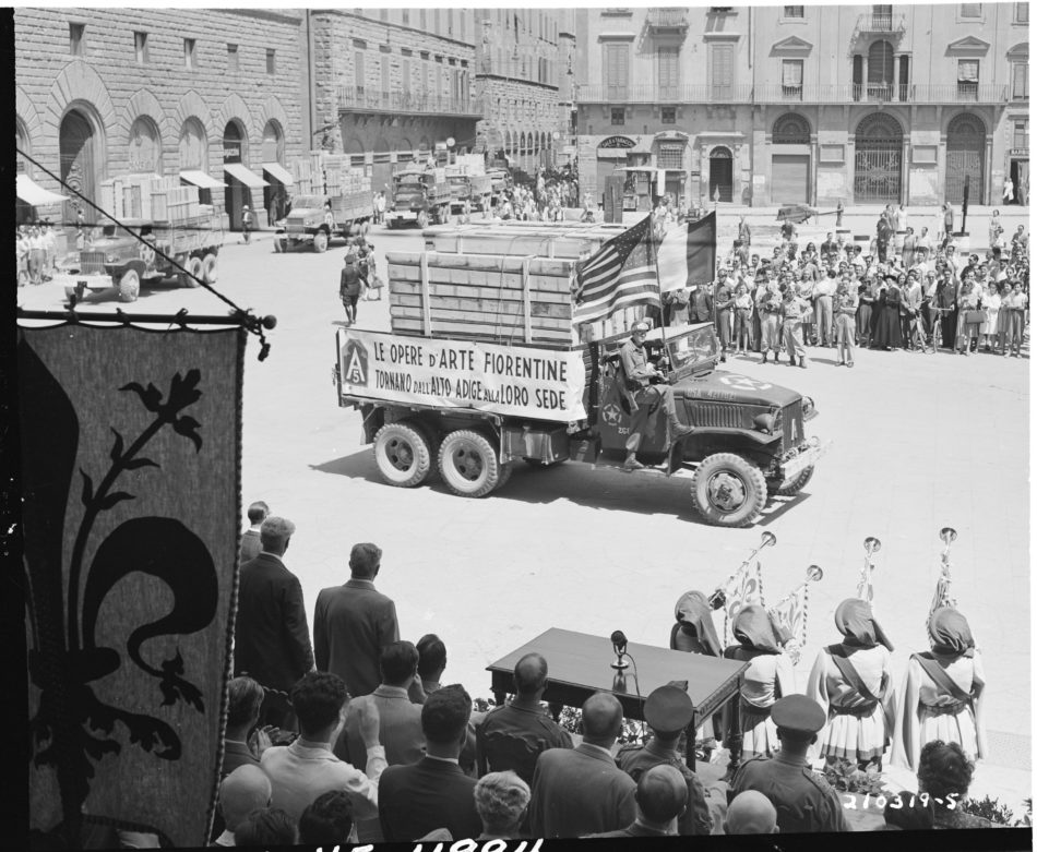 Le opere d'arte italiane restituite dall'Us Army (ph National Archives)