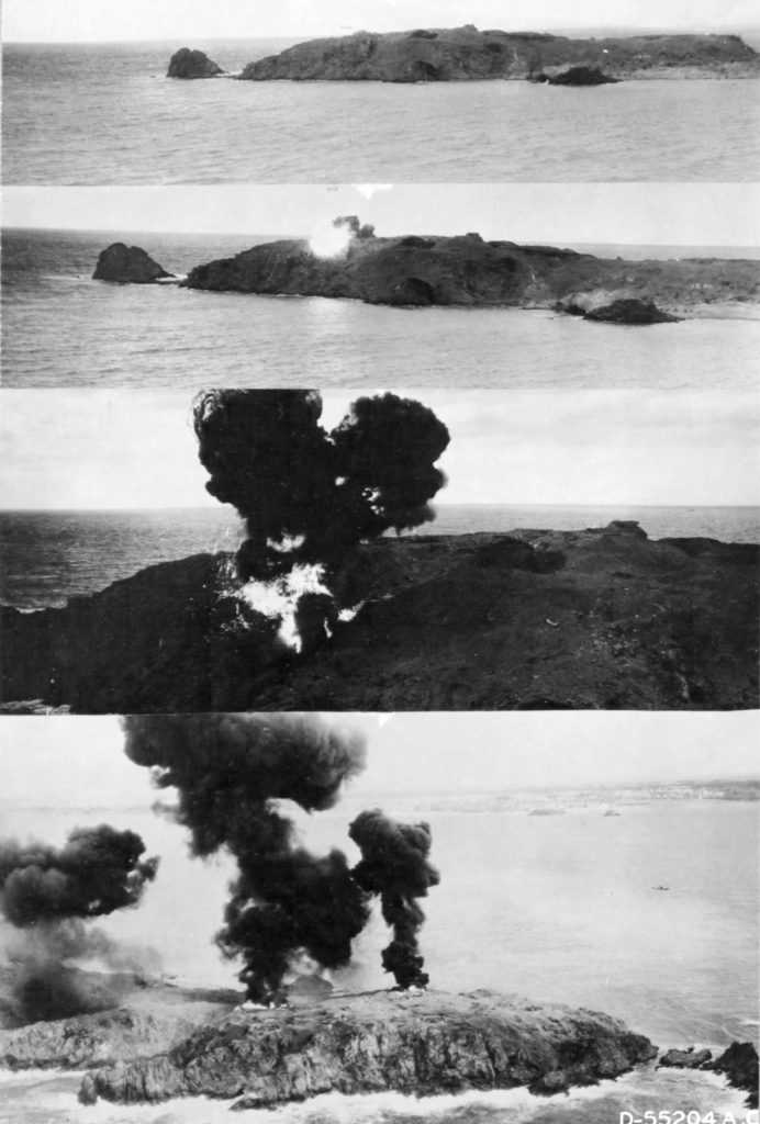 Il bombardamento di Cézembre (foto Us Army)