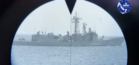 Dal mirino di Nave Bergamini (foto Marina Militare)