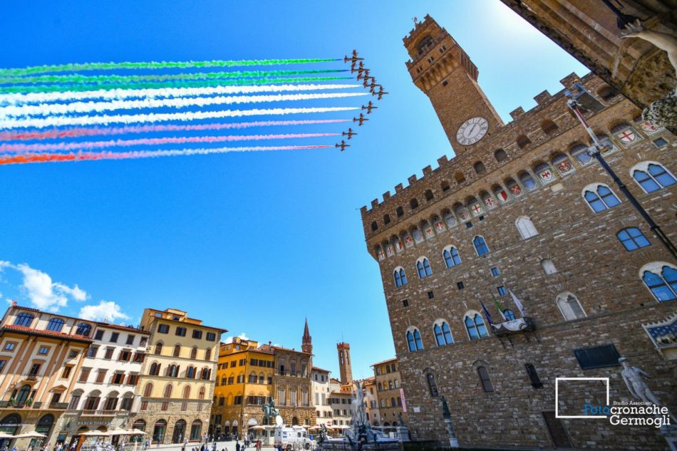 frecce tricolori su Firenze (fotocronache Germogli)