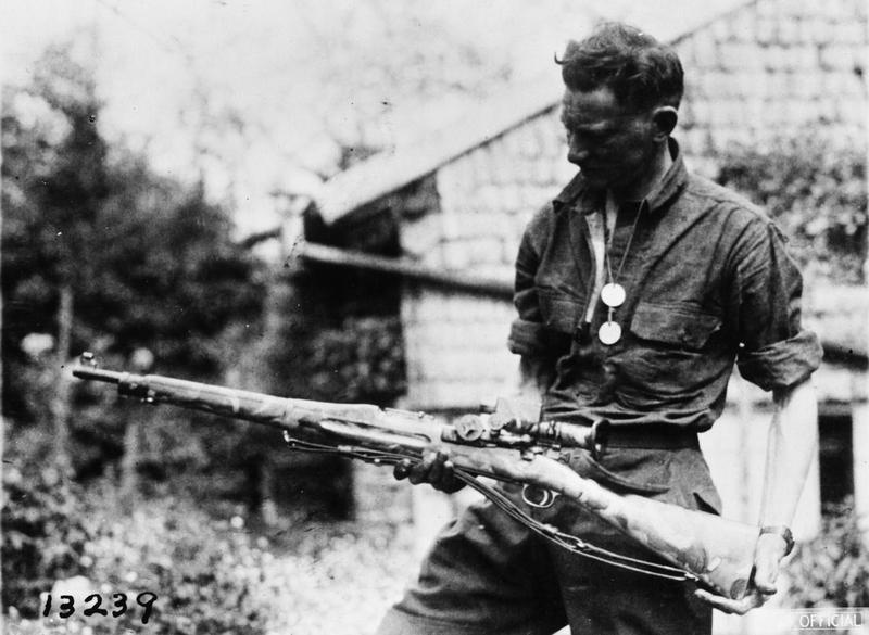 Soldato americano con un M1903 Sniper Prima guerra mondiale