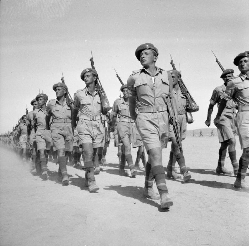 Il 1° battaglione della brigata in parata (Iwm - Wikimedia commons)